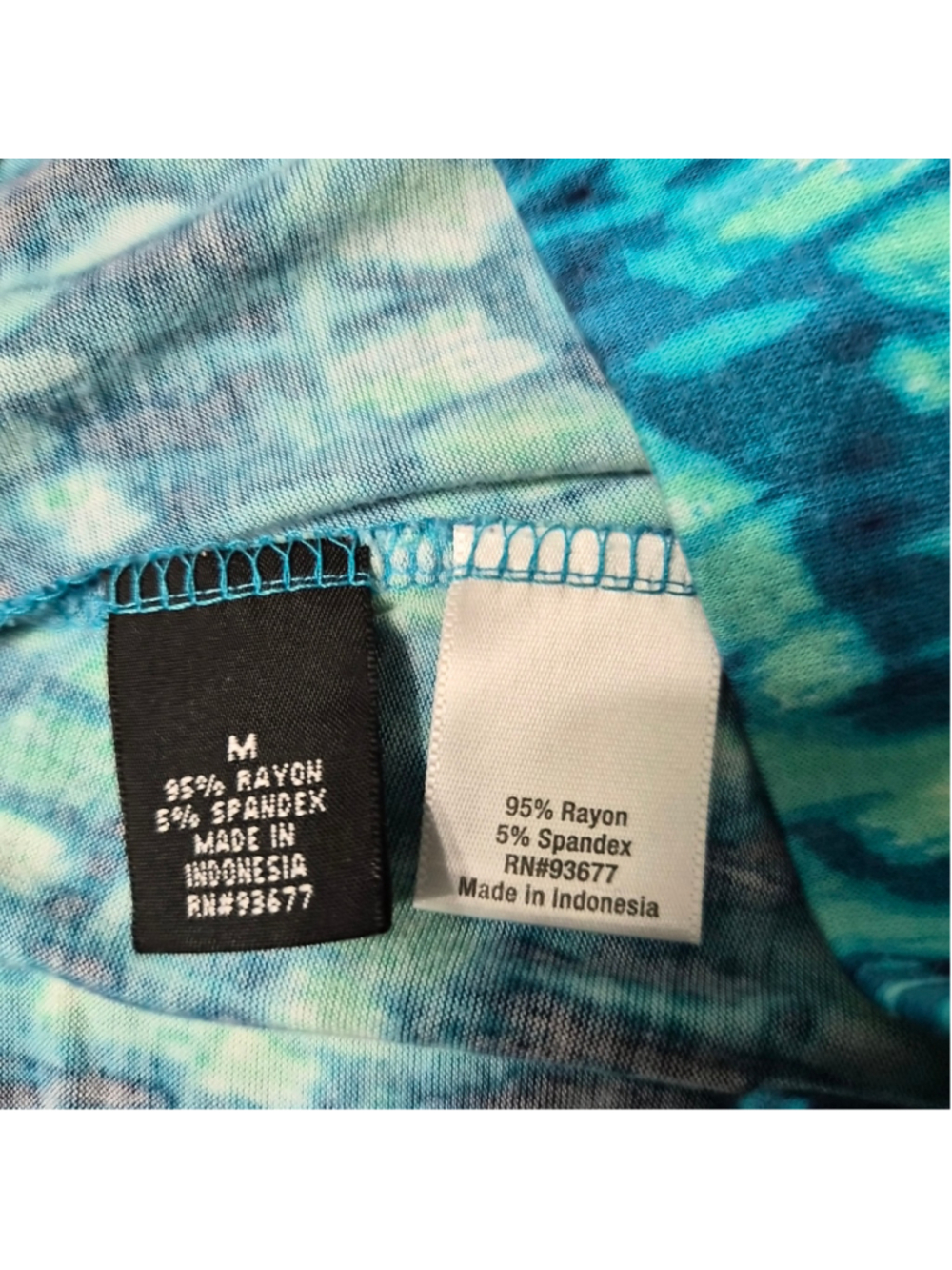 Ana Women's Maxi Skirt Blue and Green Tie Dye Pattern Size M - Picture 6 of 8